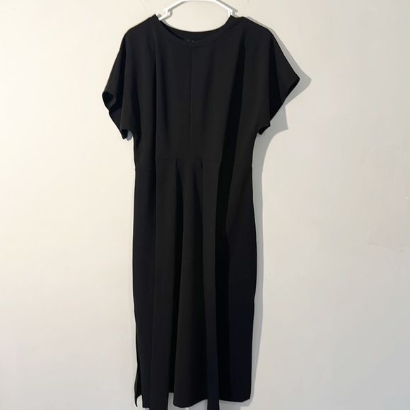 $225 Alexia Admor Black Ricki Midi Quiet Luxury tie Dress women size Medium - Picture 10 of 11